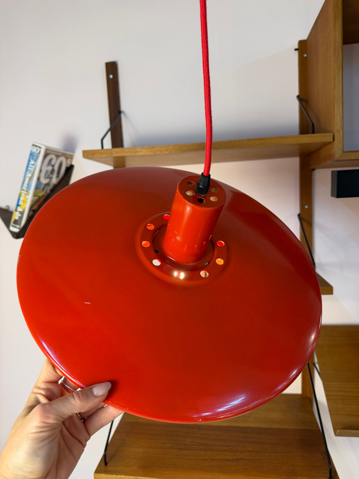 Lamellenlampe rot aus Dänemark