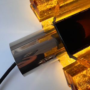 Wandlampe gelb schwarz von Claus Bolby für Cebo