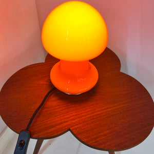 Tischlampe orange Glas aus Dänemark