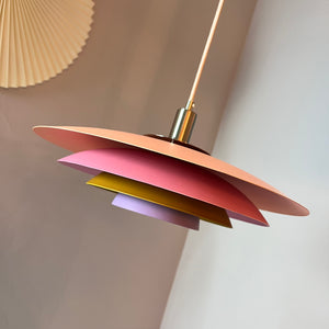 Lamellenlampe neu lackiert rosa orange