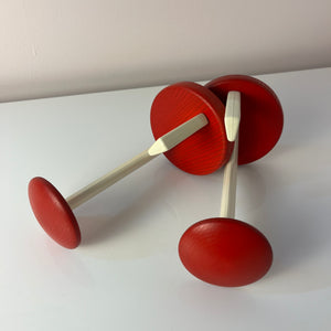 Set: 2x Wandhaken weiß rot