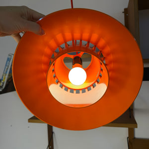 Hängelampe Solar orange Kunststoff von Svend Middelboe für Nordisk Solar