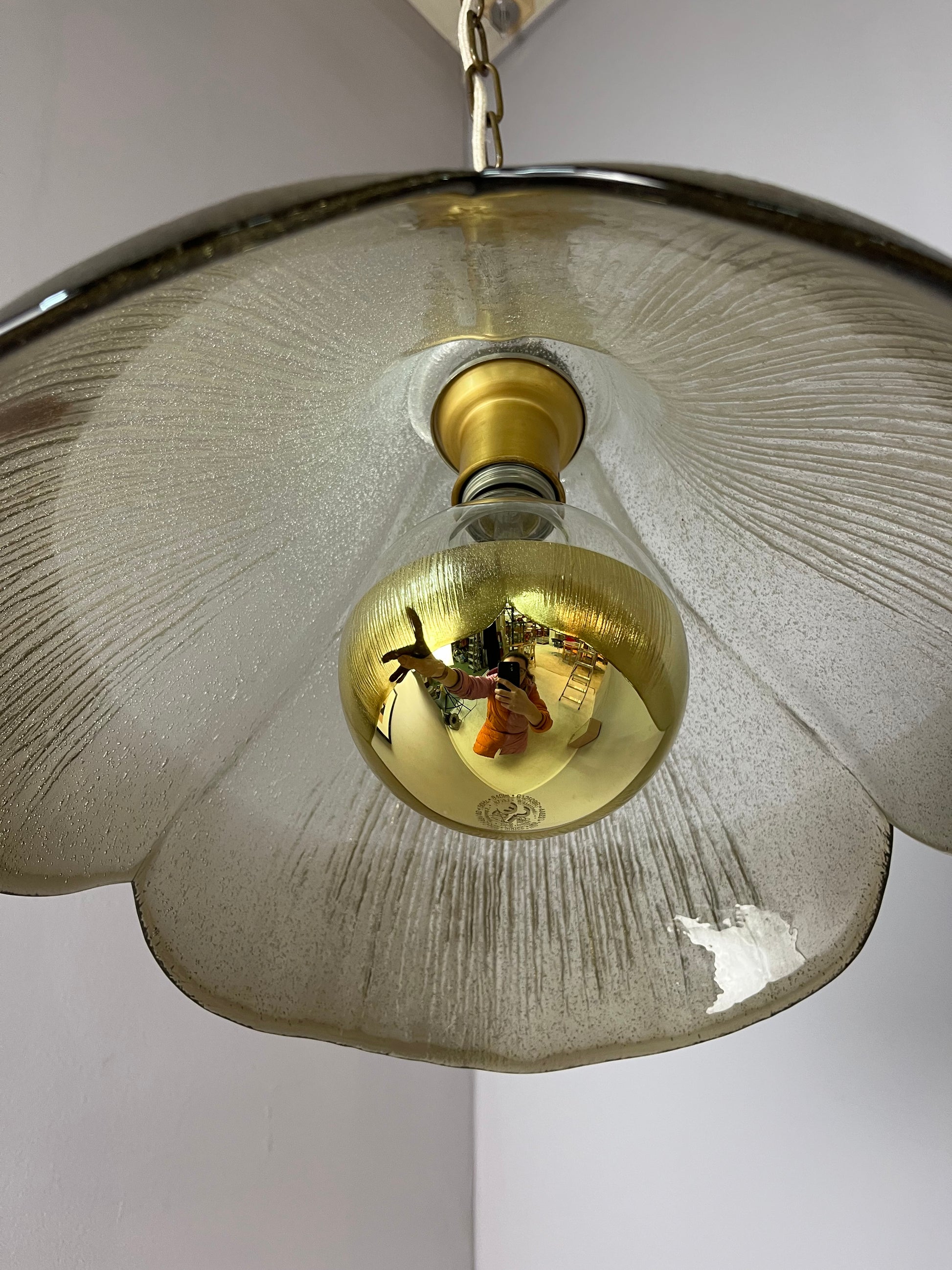 Hängelampe Blume Glas von Peill & Putzler