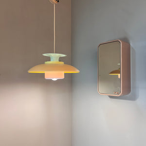 Lamellenlampe neu lackiert pastell-candy