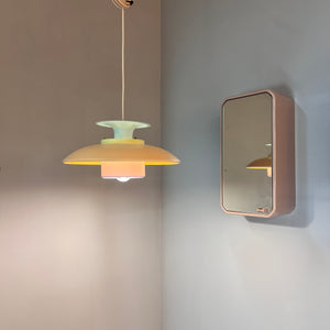 Lamellenlampe neu lackiert pastell-candy