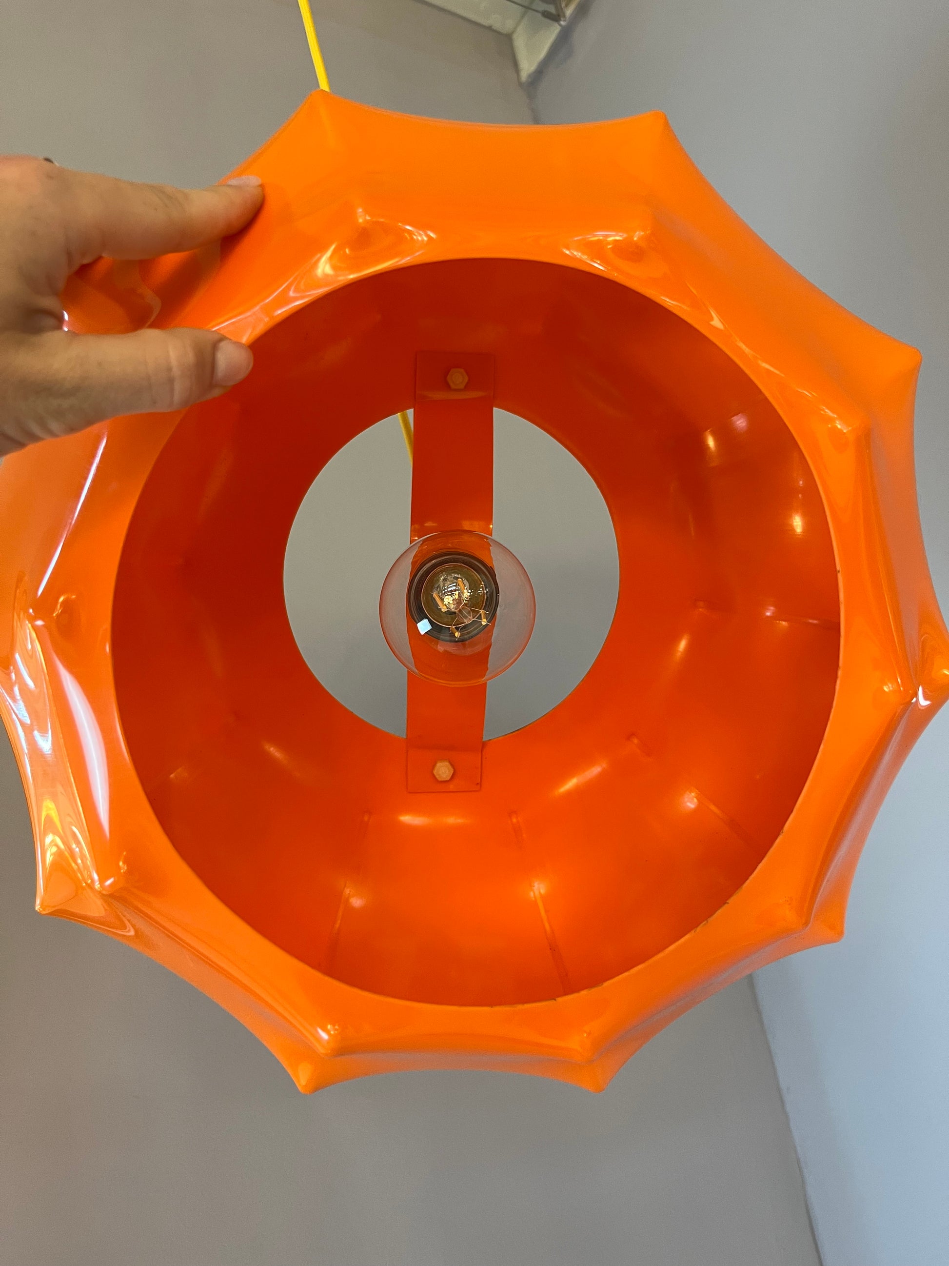 Hängelampe orange Kunststoff von Ilka Plast