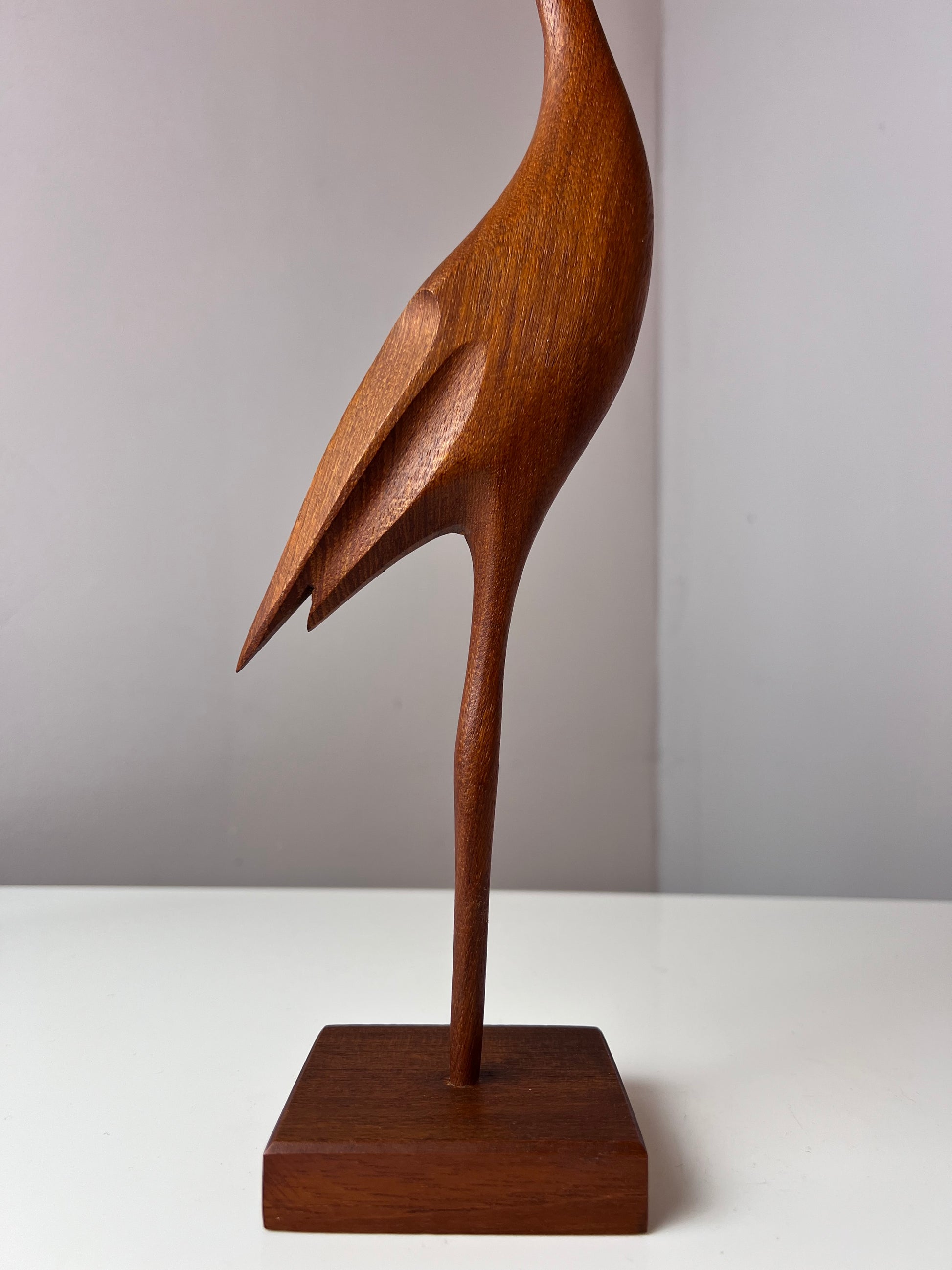 Kranich Figur Teak aus Dänemark