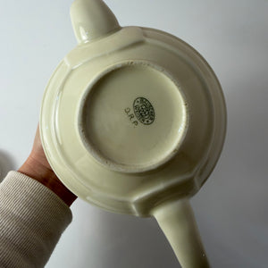 Teekanne Porzellan mit Chrom Thermohülle von Bauscher D.R.P.