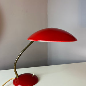 Schreibtischlampe Typ 6781 rot von Christian Dell für Kaiser Idell