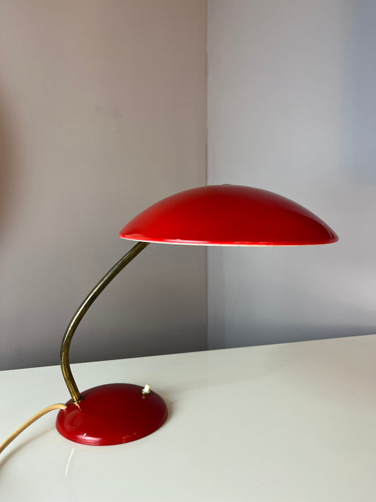 Schreibtischlampe Typ 6781 rot von Christian Dell für Kaiser Idell