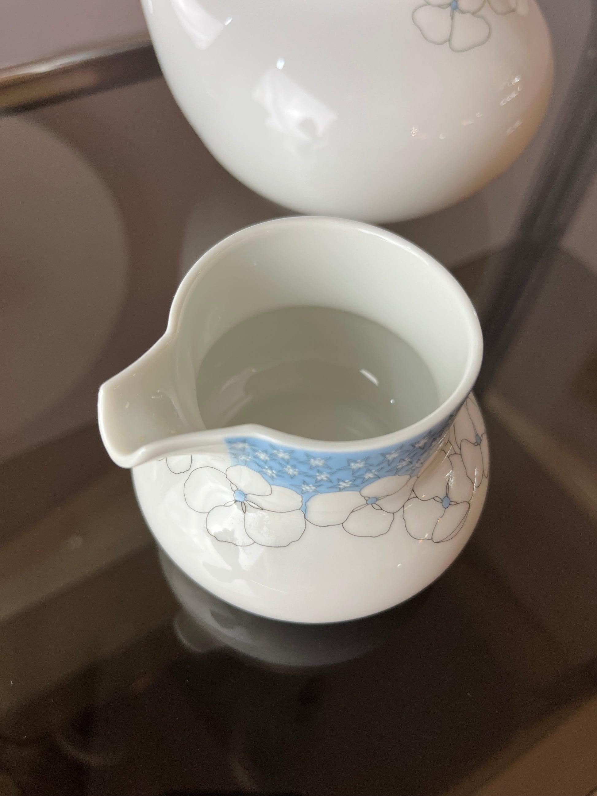 Set: Kaffeeservice Kiruna Garden weiß blau von Thomas