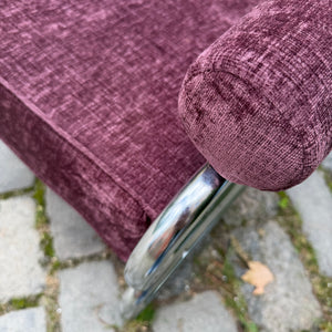 Sessel Halina lila neu gepolstert Chrom von Hellerau