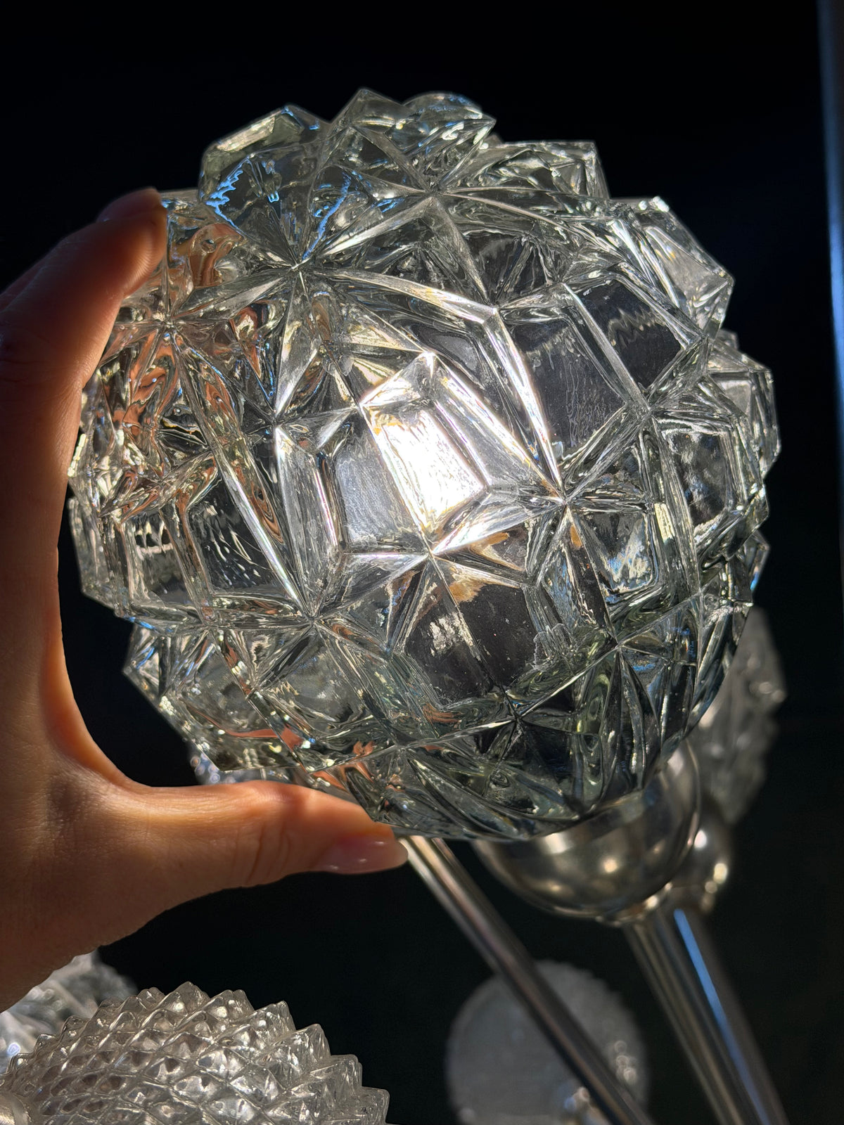 Sputnik Kronleuchter von Elektrofém ISZ