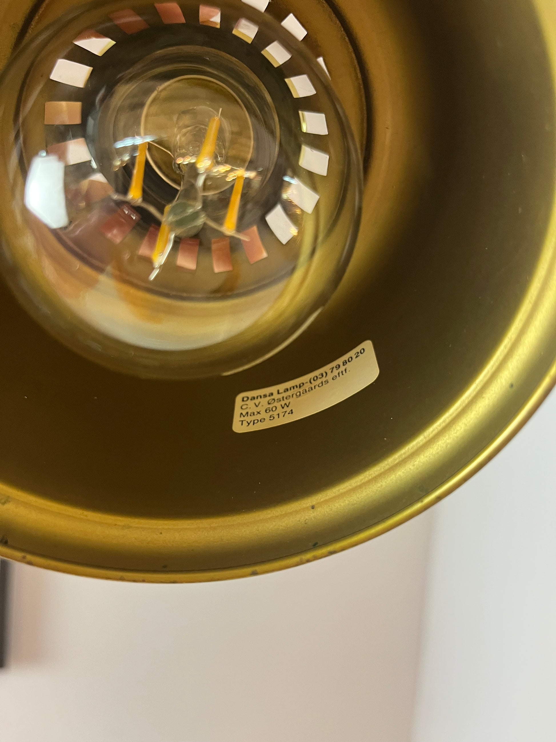 Hängelampe Messing von Dansa Lamp