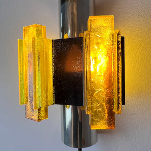 Wandlampe gelb schwarz von Claus Bolby für Cebo