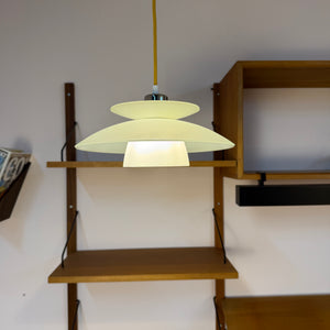 Lamellenlampe Milchglas aus Dänemark