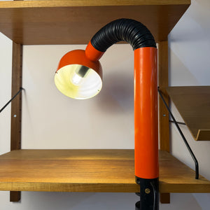 Klemmlampe orange schwarz aus Dänemark