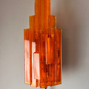 Wandlampe orange von Claus Bolby für Cebo