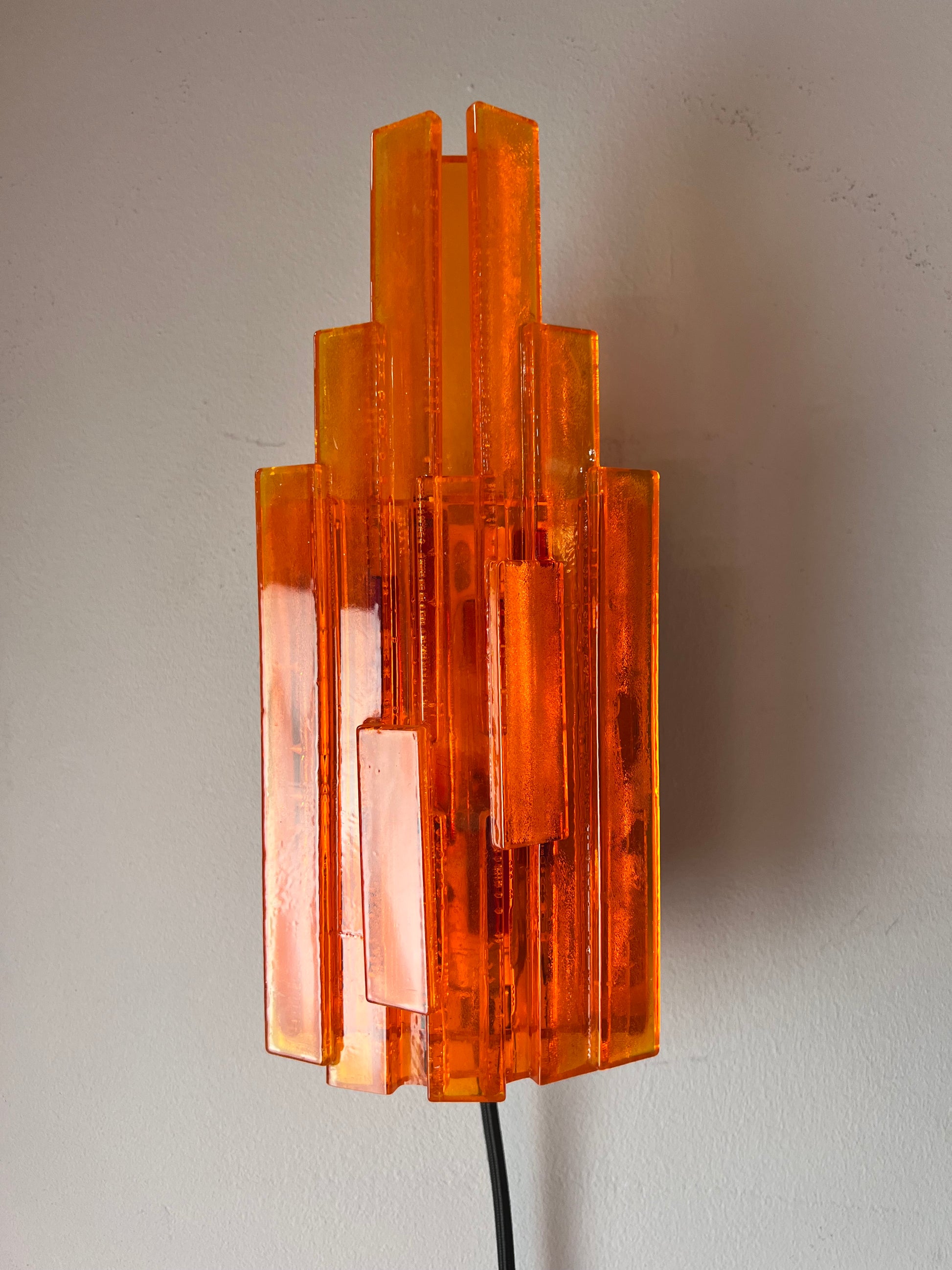 Wandlampe orange von Claus Bolby für Cebo