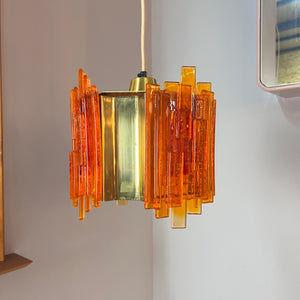 Hängelampe orange von Claus Bolby