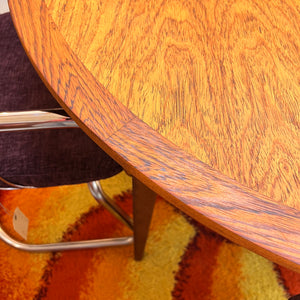 Runder Esstisch Teak mit Butterfly Auszug