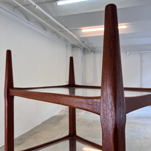 Regal Teak mit Acrylglasplatten aus Däenmark