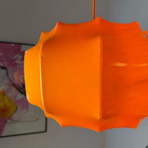 Hängelampe orange mit orangem Kabel von Ilka Plast