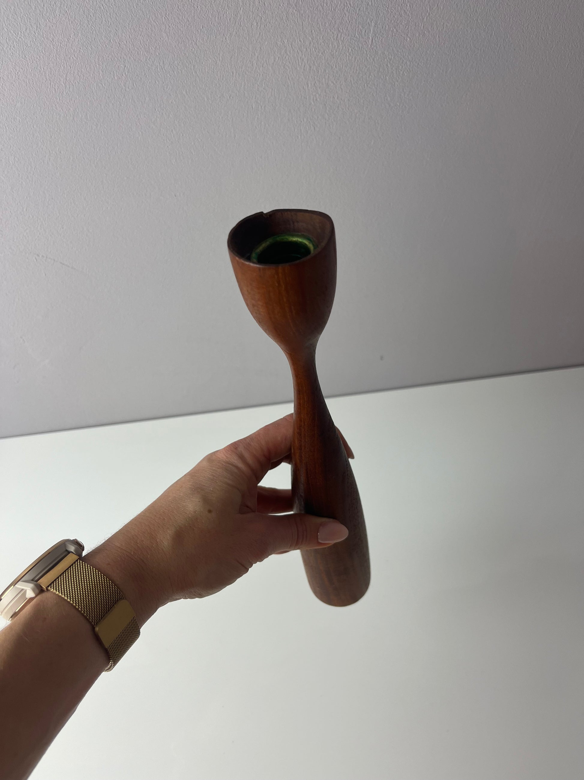 Hoher Kerzenständer Teak