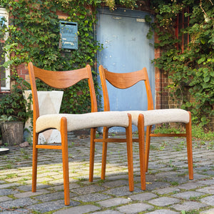 Polsterstuhl GS 600 creme Teak Wolle von Arne Wahl Iversen für Glyngøre Stolefabrik