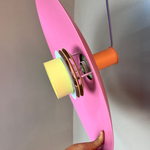 Lamellenlampe pink neu lackiert aus Dänemark