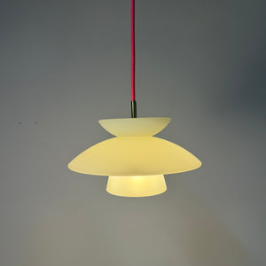 Lamellenlampe Milchglas aus Dänemark