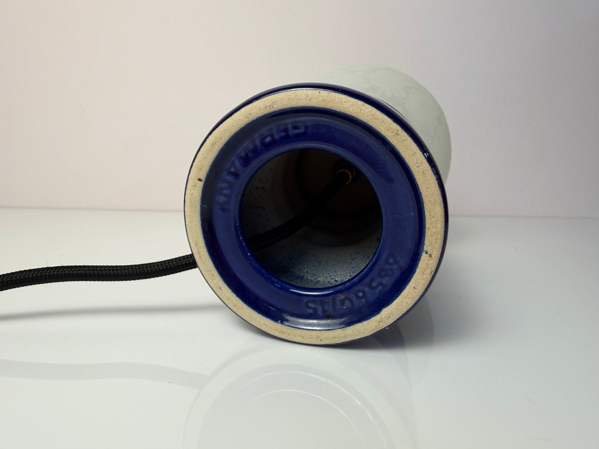 Tischlampe blau Keramik Glas von Cari Zalloni für Dümler & Breiden