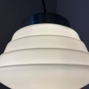 Hängelampe weiß silber Glas