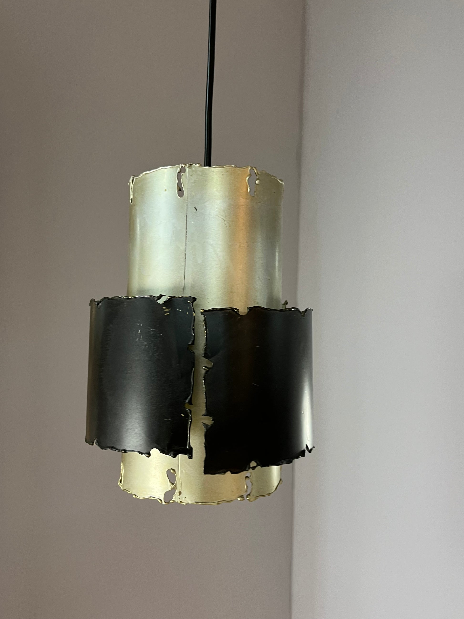 Hängelampe silber schwarz von Svend Aage Holm Sørensen für Thea