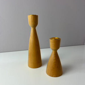 Set: 2x Kerzenständer Eiche