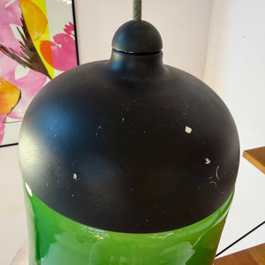 Hängelampe grün weiß Glas von Peill & Putzler