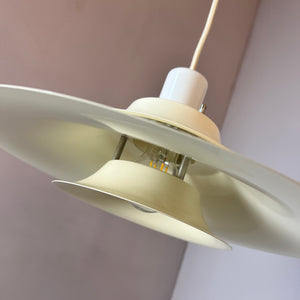 Dänische Lamellenlampe cremeweiss