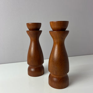 Set: 2x Kerzenständer Teak
