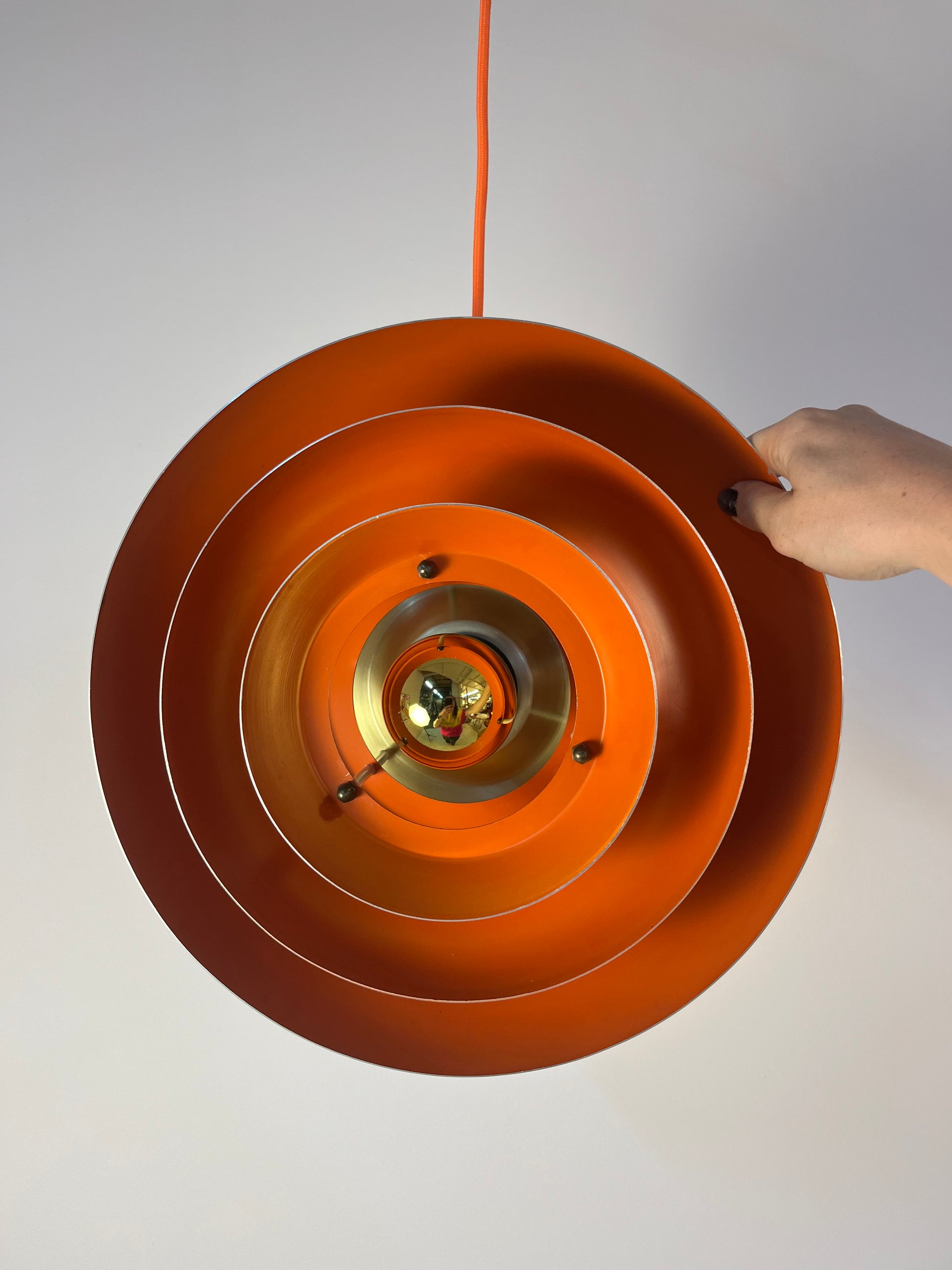 Lamellenlampe gold orange aus Dänemark
