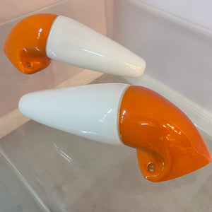 Set: 2x Wandlampe Modell 6035 orange von Sigvard Bernadotte für Ifö
