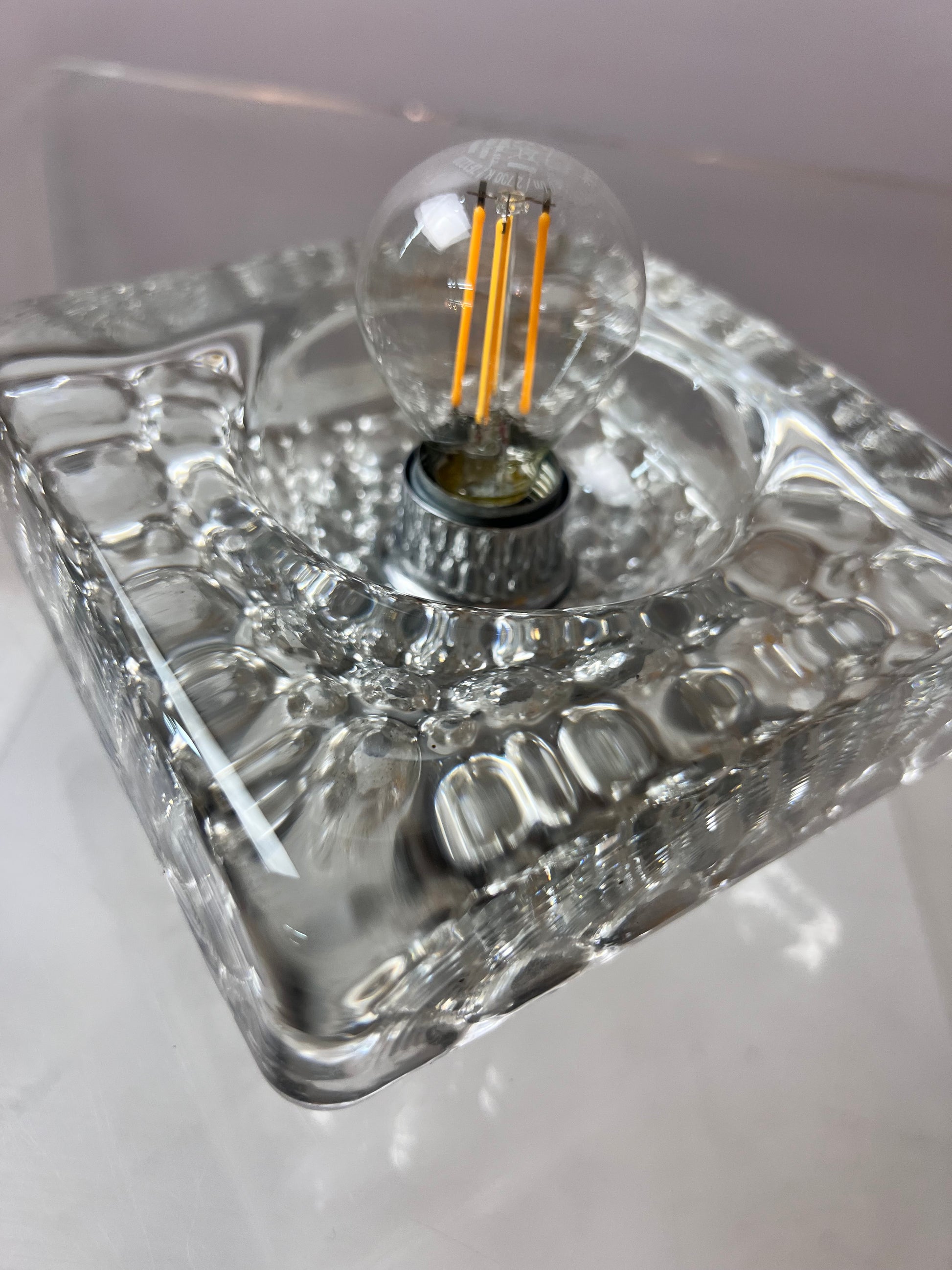 Wandlampe Ice Cube Glas Chrom
