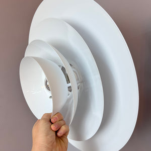 Lamellenlampe weiß Hochglanz