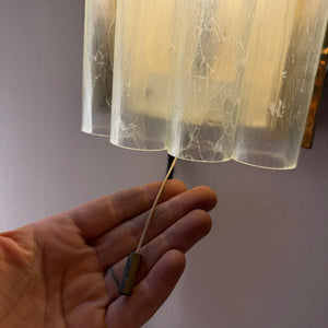 Wandlampe Eisglas Messing von Doria