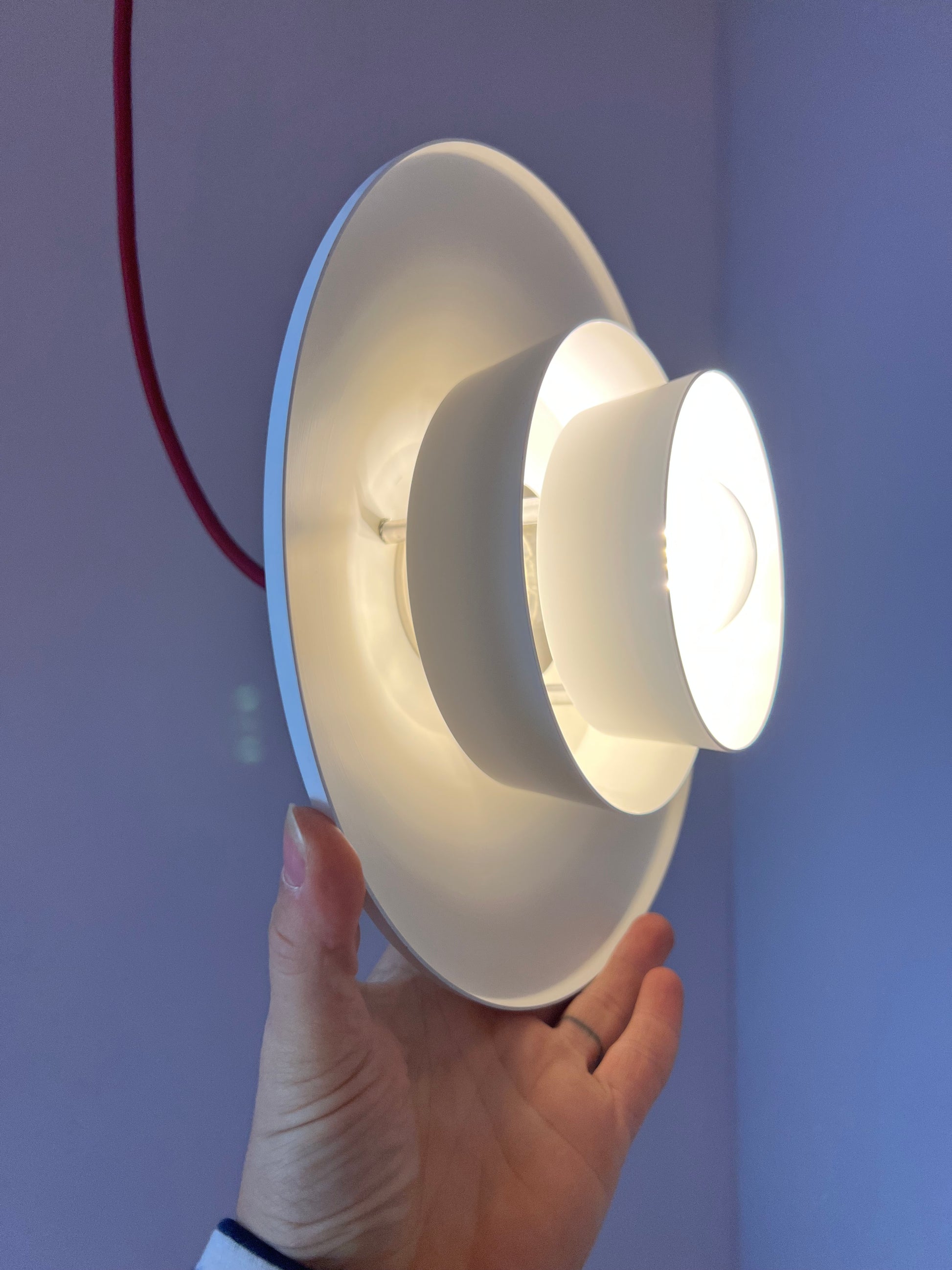 Lamellenlampe weiß