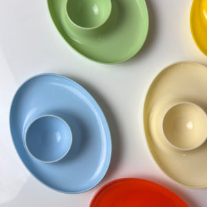 Set: 6x Eierbecher bunt Kunststoff