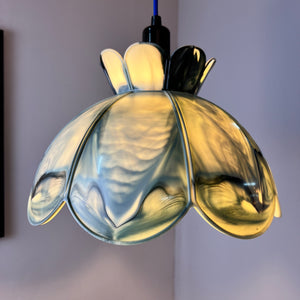 Hängelampe marmorierte Blume Kunststoff aus Dänemark