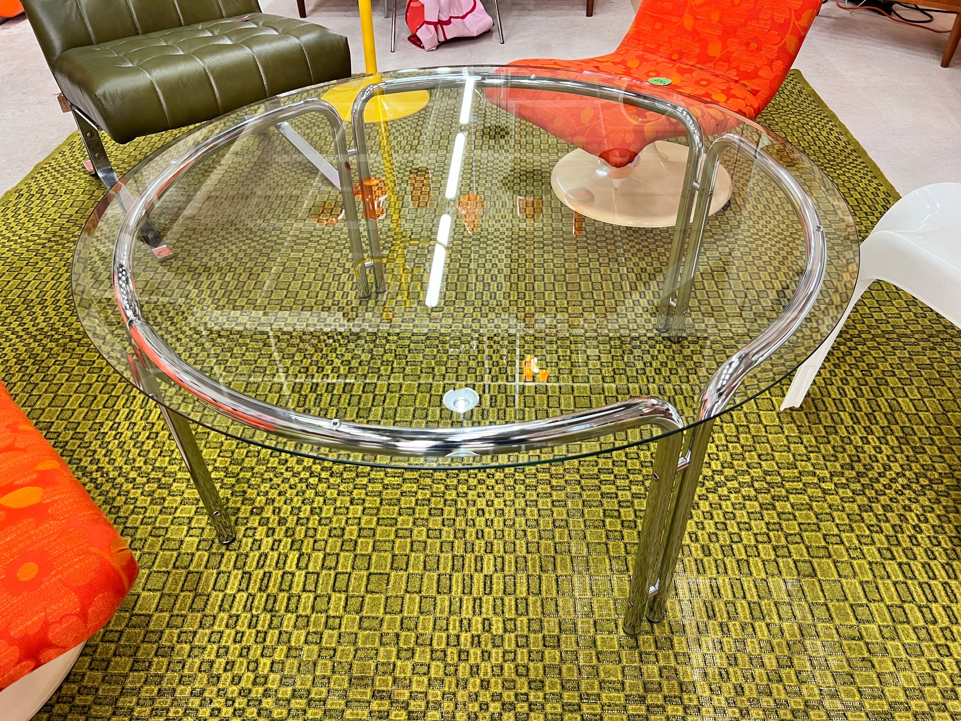 Couchtisch Glas & Chrom