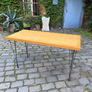 Klubtisch Typ 602/K Esche mit neuen Füßen von Hellerau