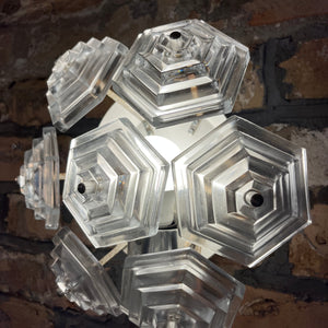 Wandlampe Eiskristall von VEB Kristallleuchtenbau Ebersbach