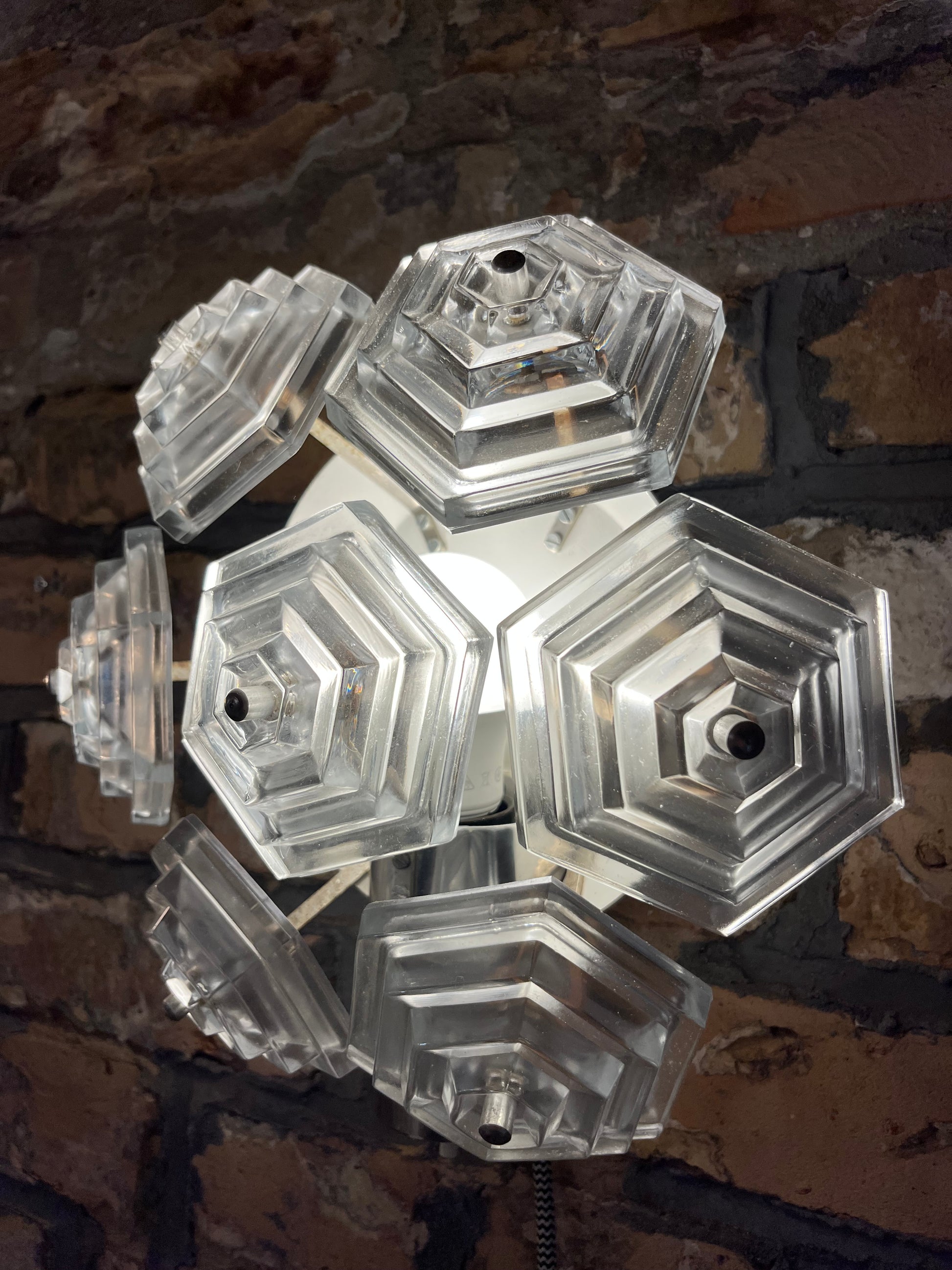 Wandlampe Eiskristall von VEB Kristallleuchtenbau Ebersbach